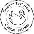 Swan-1 Embossing Seal. Choose your mount and view your custom text in a live preview. Find all your custom embossing needs at atozstamps.com